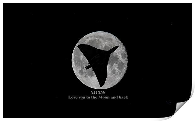 Love you to the Moon and back Print by Stephen Ward