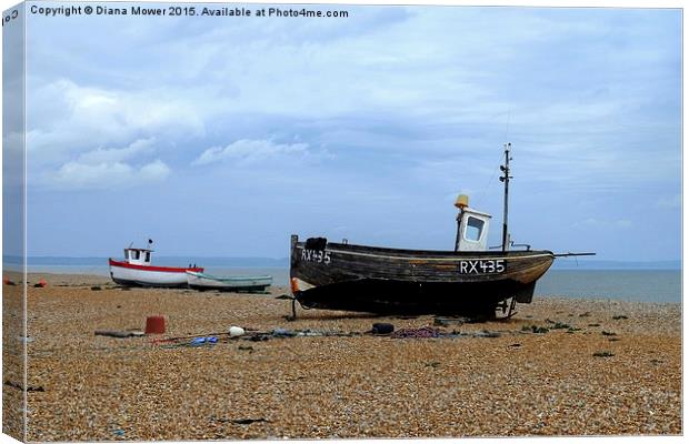  Dungeness Fishing Boats Canvas Print by Diana Mower