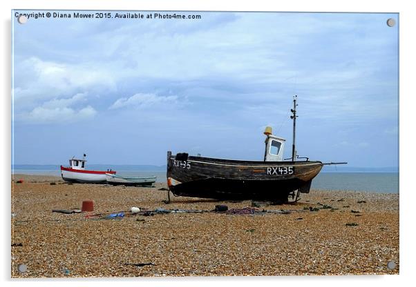  Dungeness Fishing Boats Acrylic by Diana Mower