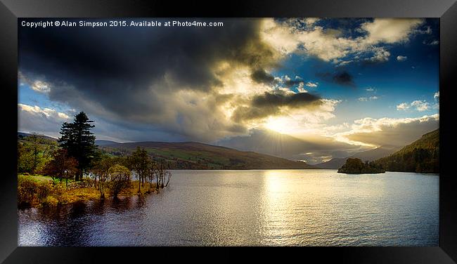  Sunset at Loch Tay Framed Print by Alan Simpson