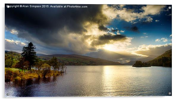  Sunset at Loch Tay Acrylic by Alan Simpson