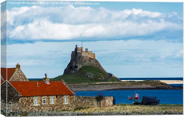  Lindisfarne Castle on Holy Isle Canvas Print by Michelle BAILEY