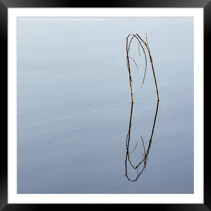  Reflected reeds Framed Mounted Print by Michael Houghton