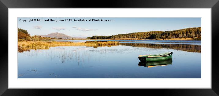  Loch Peallach reflecions Framed Mounted Print by Michael Houghton