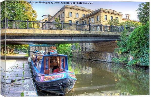   Salts Mill and The Canal Canvas Print by Colin Williams Photography