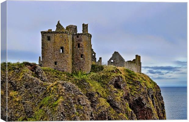 Dunnottar Castle Fortress  Canvas Print by Valerie Paterson