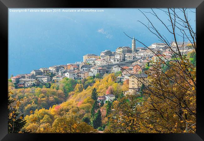  Italian Hillside Village Framed Print by Fabrizio Malisan