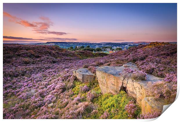 Purple sunset. Print by chris smith