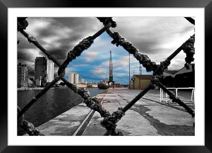 Thro the fence Framed Mounted Print by Rob Hawkins