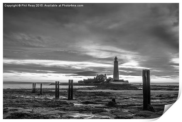  St Mary`s Lighthouse Print by Phil Reay