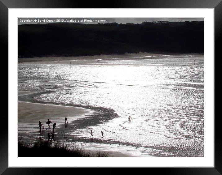 Golden Sands at Twilight Framed Mounted Print by Beryl Curran