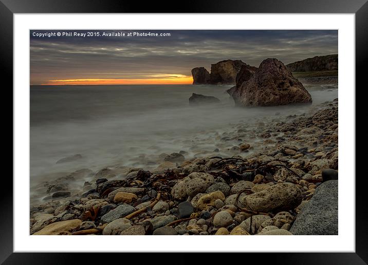  Sunrise over Graham Sands (2) Framed Mounted Print by Phil Reay