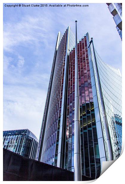 Majestic Glass Tower in London Print by Stuart Clarke