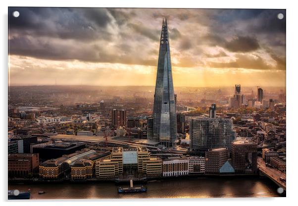 London from the Sky Garden Acrylic by Ian Hufton
