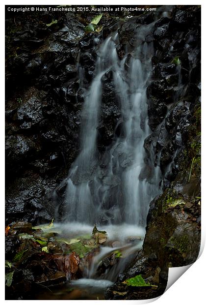  The smallest waterfall Print by Hans Franchesco