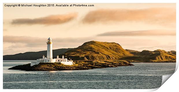  Lismore Lighthouse at sunrise Print by Michael Houghton