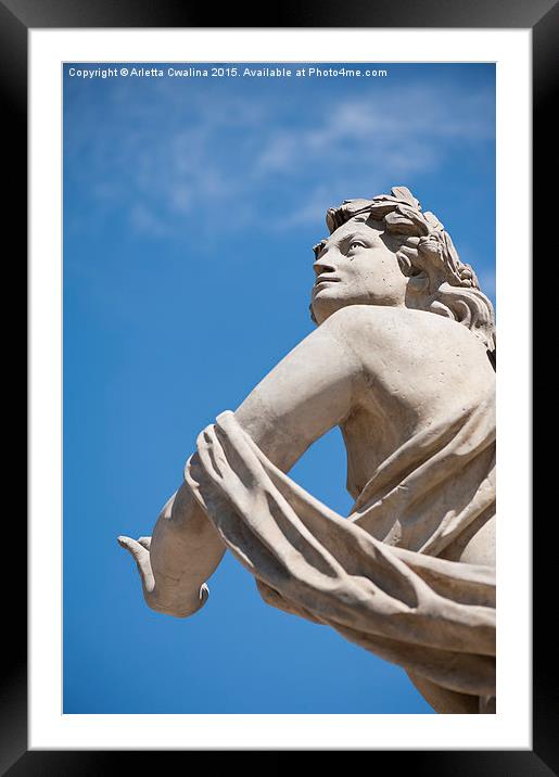 Statue without Polarising filter Framed Mounted Print by Arletta Cwalina