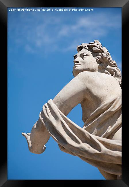 Statue without Polarising filter Framed Print by Arletta Cwalina