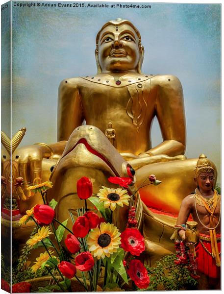 Golden Buddha  Canvas Print by Adrian Evans