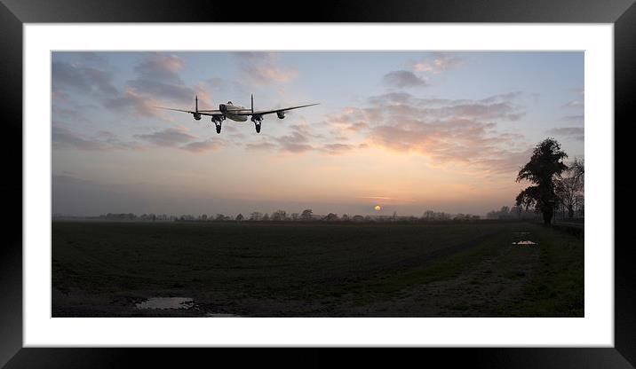 Lancaster sunset Framed Mounted Print by Gary Eason