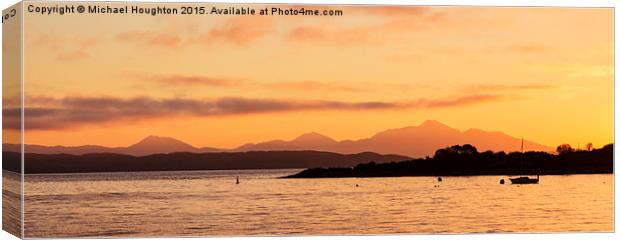 Craignure Sunrise Canvas Print by Michael Houghton