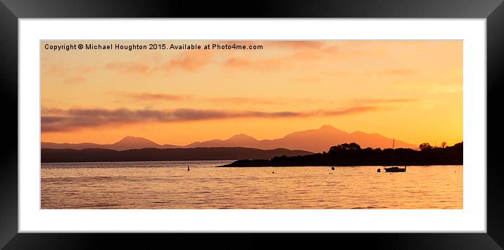 Craignure Sunrise Framed Mounted Print by Michael Houghton