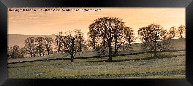  Threshfield Treeline at dusk Framed Print by Michael Houghton