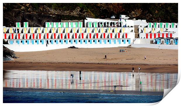  Newquay Huts Print by Laura McGlinn Photog