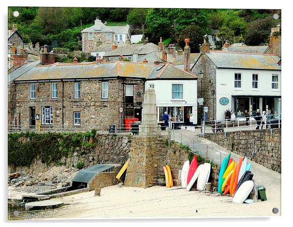  Surfing Mousehole Acrylic by Laura McGlinn Photog