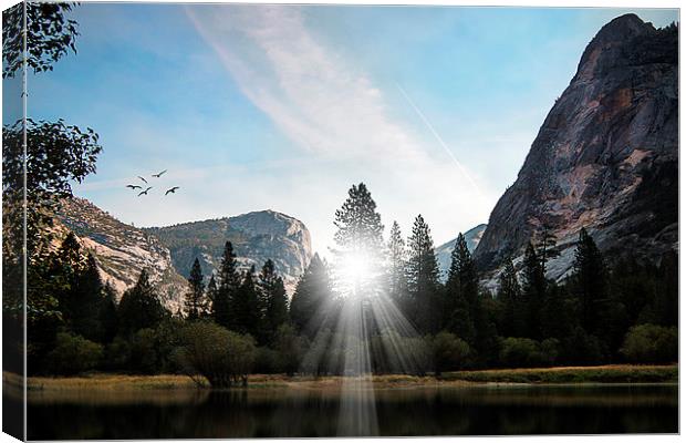  Yosemite Sunrise Canvas Print by paul lewis