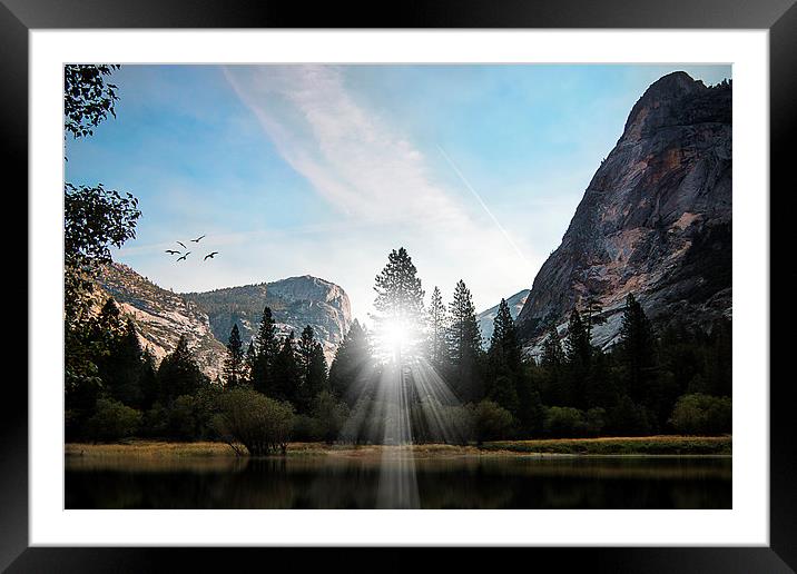 Yosemite Sunrise Framed Mounted Print by paul lewis