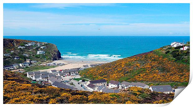  Mawgan Porth Beach Print by Laura McGlinn Photog