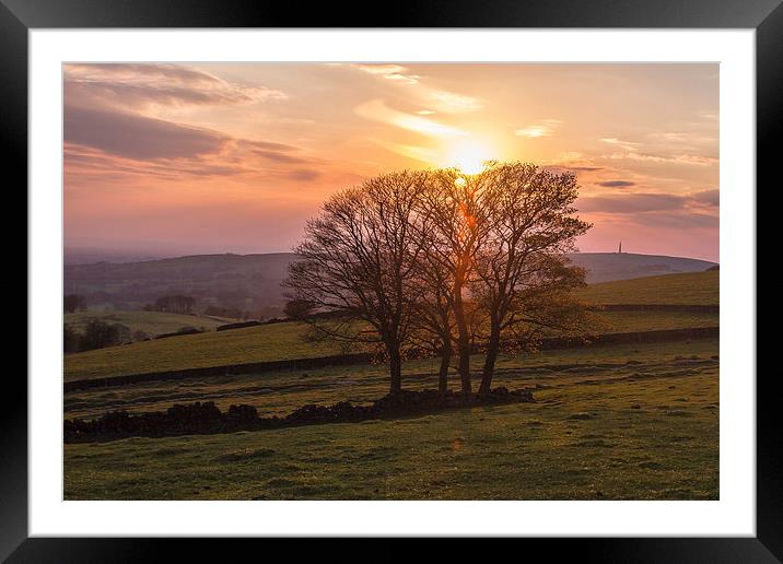  Sunset at Roachend Framed Mounted Print by Mark Ollier
