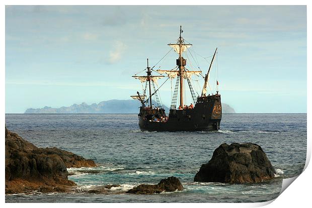  The Pirate Ship Print by David Chennell