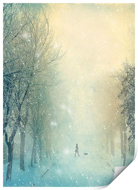 Winter Stroll Print by Svetlana Sewell