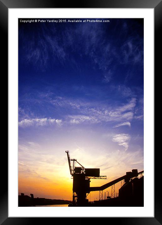  Dusk at the Docks #1 Framed Mounted Print by Peter Yardley