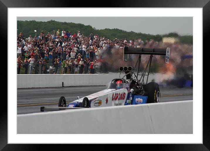 Top Fuel Dragster Framed Mounted Print by Andrew Berry