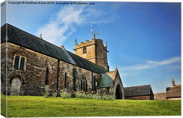 Corfe Church Canvas Print by Matthew Bates