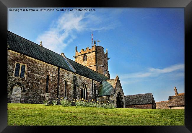 Corfe Church Framed Print by Matthew Bates