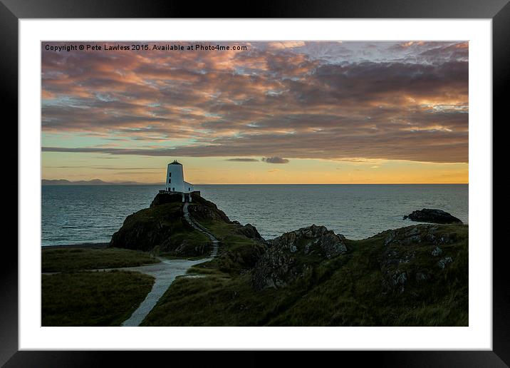  Twr Mawr Lighthouse   Llanddwyn Island Anglesey a Framed Mounted Print by Pete Lawless