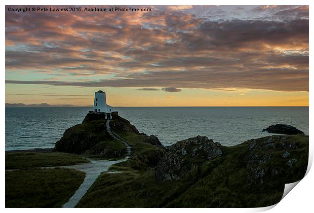  Twr Mawr Lighthouse   Llanddwyn Island Anglesey a Print by Pete Lawless