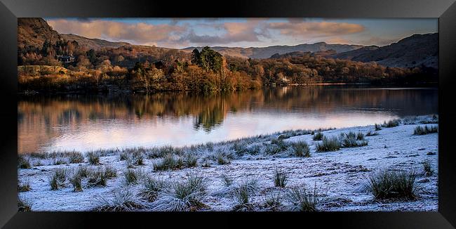 Winter on Rydal Water Framed Print by Peter Stuart
