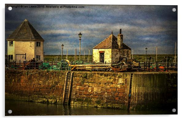  The Harbour At Maryport Acrylic by Ian Lewis