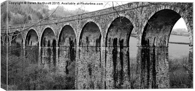  Shilla Mill Viaduct ii Canvas Print by Helen Northcott