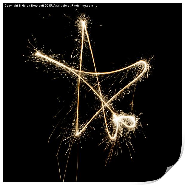 Sparkling Star Print by Helen Northcott