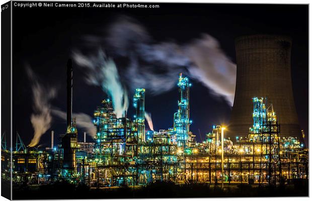  Saltend Chemical works Canvas Print by Neil Cameron