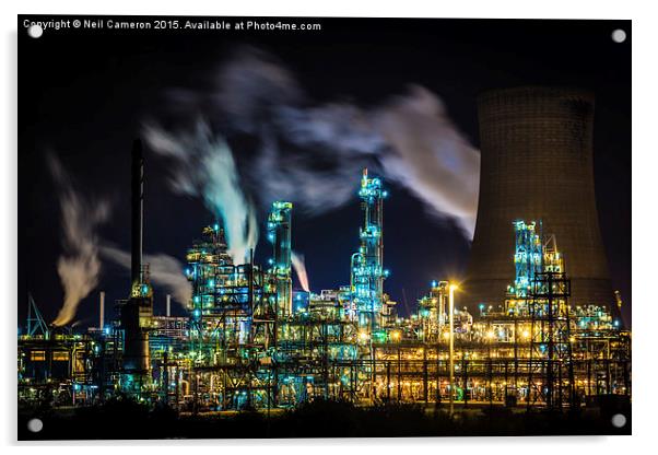  Saltend Chemical works Acrylic by Neil Cameron