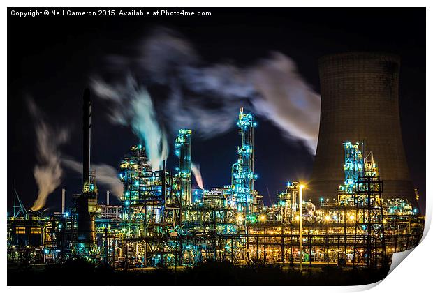 Saltend Chemical works Print by Neil Cameron