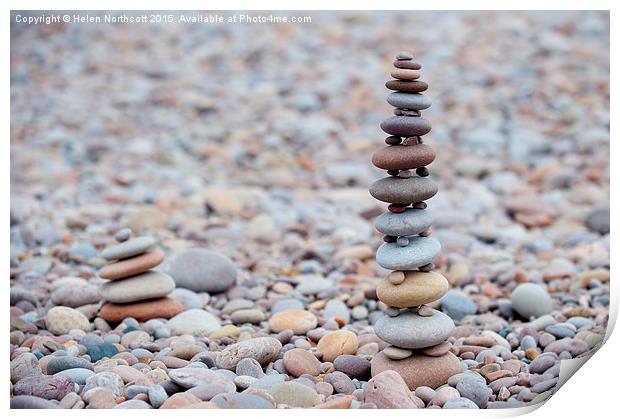 Pebble Towers Print by Helen Northcott