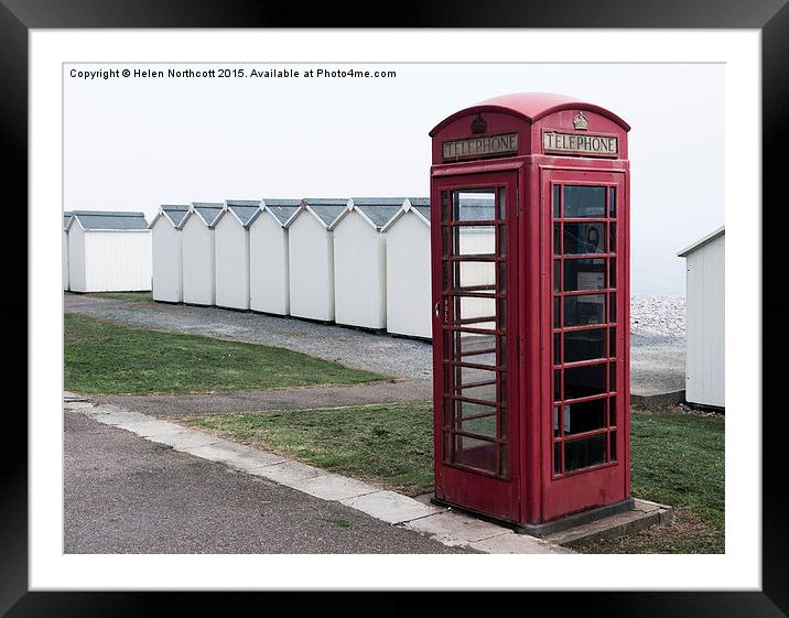  Telephone Box By the Sea ii Framed Mounted Print by Helen Northcott